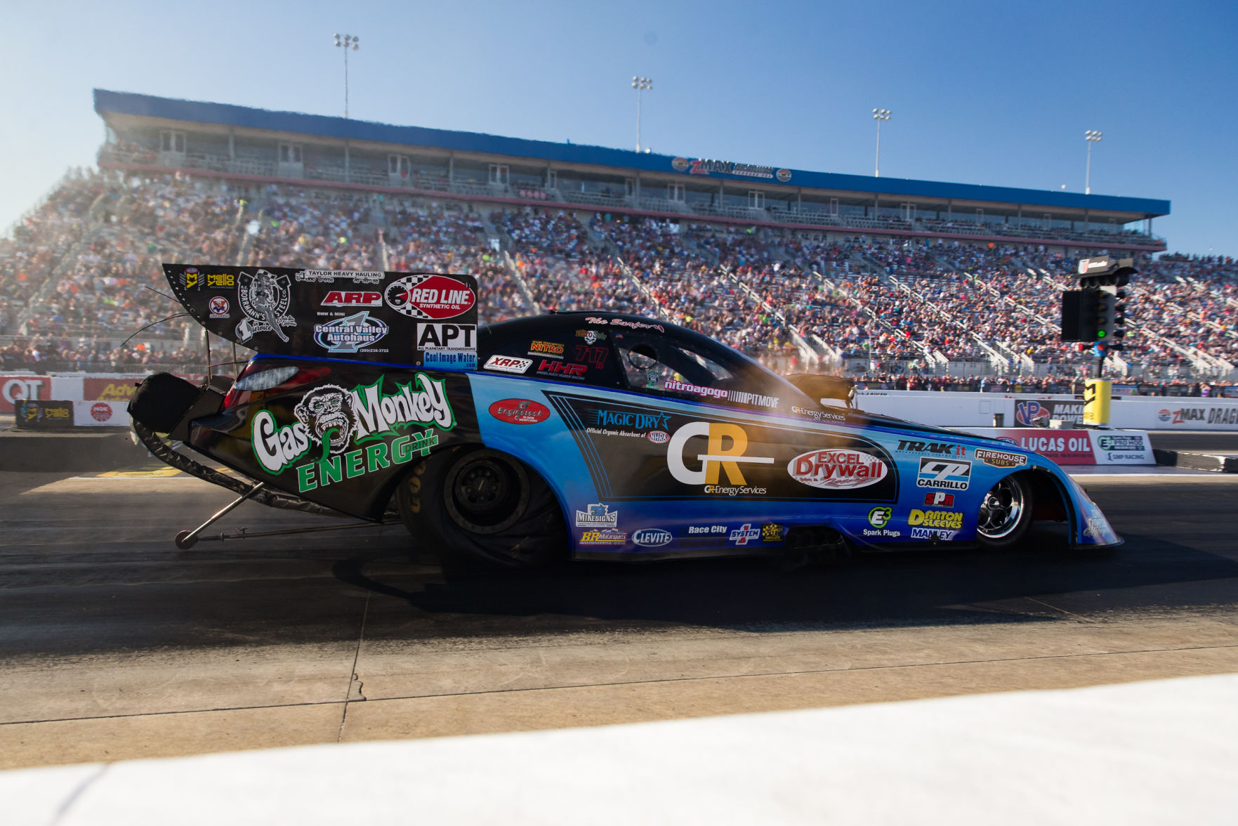 Saturday action at the NGK Spark Plugs NHRA 4-Wide Nationals.